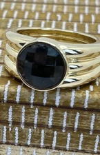 NWT Gorjana Size 9 Power gemstone Reed Ring 18K Gold Plated NEW