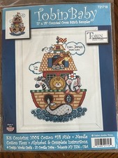 Cross Stitch Kit NOAH'S ARK SAMPLER Counted Birth Record T21718 Tobin
