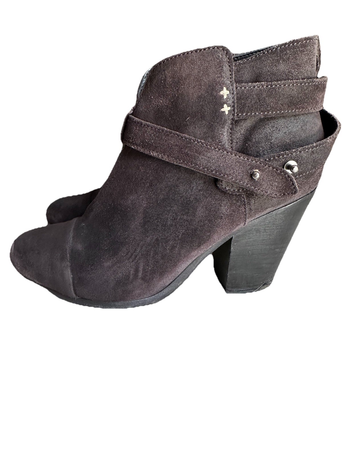 rag & bone EU Size 39 Harrow Suede Ankle Bootie Dark Gray