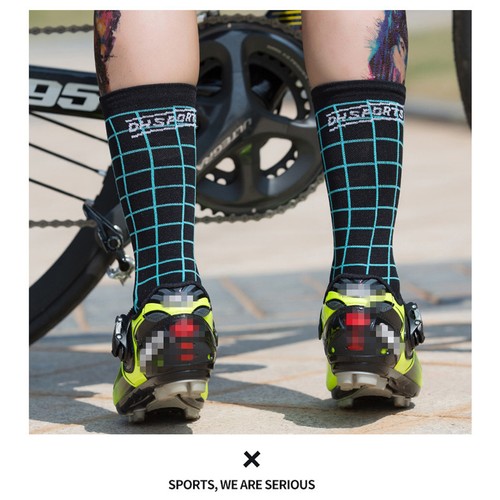 2Pairs Pro Cycling Socks Road Bicycle Riding Bike Sport Ankle Socks Black Yellow - Picture 3 of 8