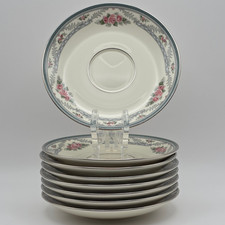 Lenox Country Romance Saucers Lot of 8 Replacement Pieces Pink Roses 6" USA