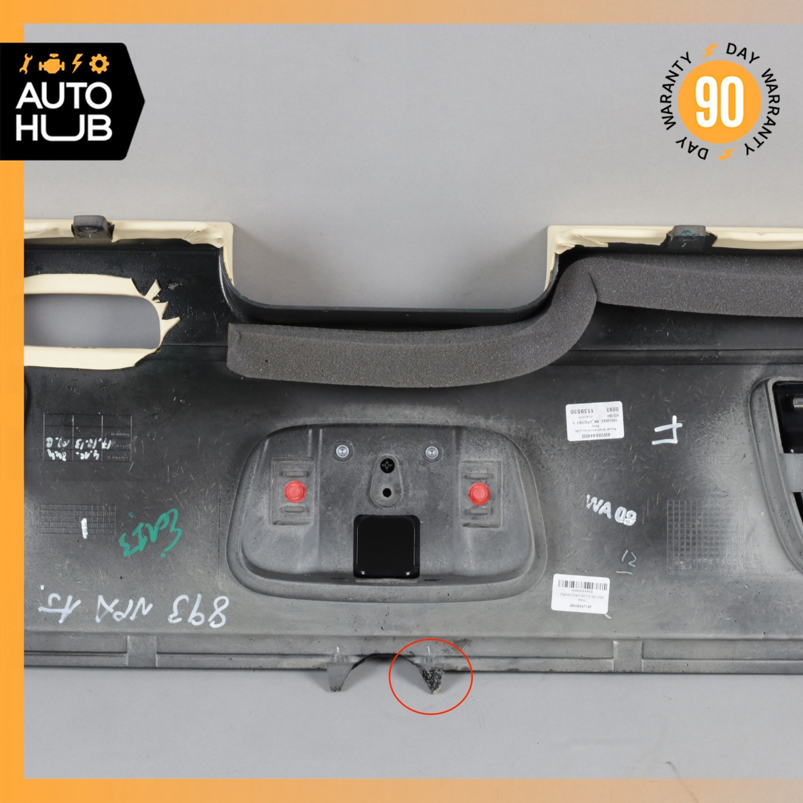 14-18 Bentley Flying Spur Trunk Deck Shelf Package Trim Cover 4W0864714F OEM 40k