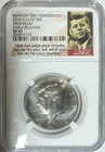 KENNEDY 50TH ANNIVERSARY 2014 D CLAD 50C HIGH RELIEF  NGC SP67