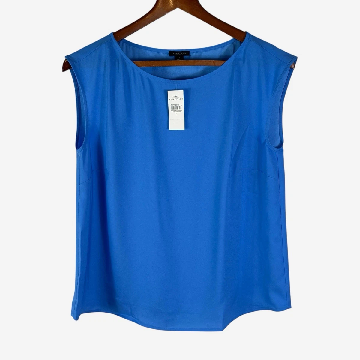 Blouse Légère Ann Taylor Sans Manches, Taille S – Motif Multicolore (rouge, Noir, Marron)