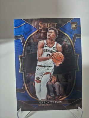 Peyton Watson Panini Select 2022-23 Blue Rookie Denver Nuggets #74