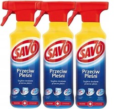 3 x Savo Agains Mildew Mould SPRAY 500ml Kitchen Bathroom ALL 15.33 per litre