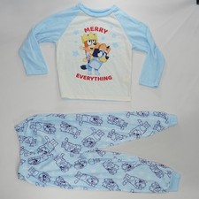 Bluey Pajama Set - Size 6 - Blue and White - Kids Sleepwear