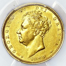 KING GEORGE THE IV 1829 GOLD SOVEREIGN... ABOUT UNCIRCULATED