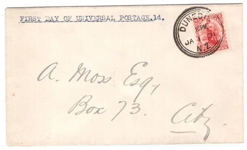 New Zealand 1901 Universal Penny Postage First Day Cover