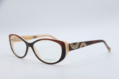 NEW COCO SONG HEART PLACE CV079 COL. 4 BLACK BROWN AUTHENTIC EYEGLASSES 53-15 K1