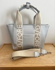 G/FORE Golf Cart Round Bag Silver Color Women's With Shoulder Strap 27 22 12cm