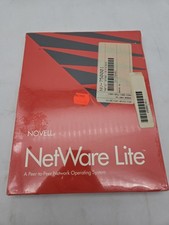 Novell NetWare Lite 1.1 NOS Sealed 3.5" Floppy Peer-to-Peer Network OS Vintage