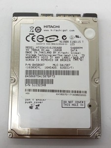 HITACHI *** HTS541616J9SA00*** 160GB SATA HDD Notebook 2,5 Zoll #NFP1739