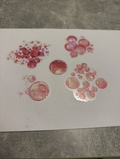 Lot de 5 autocollants bulles  holographiques irisées scrapbooking déco A07-93