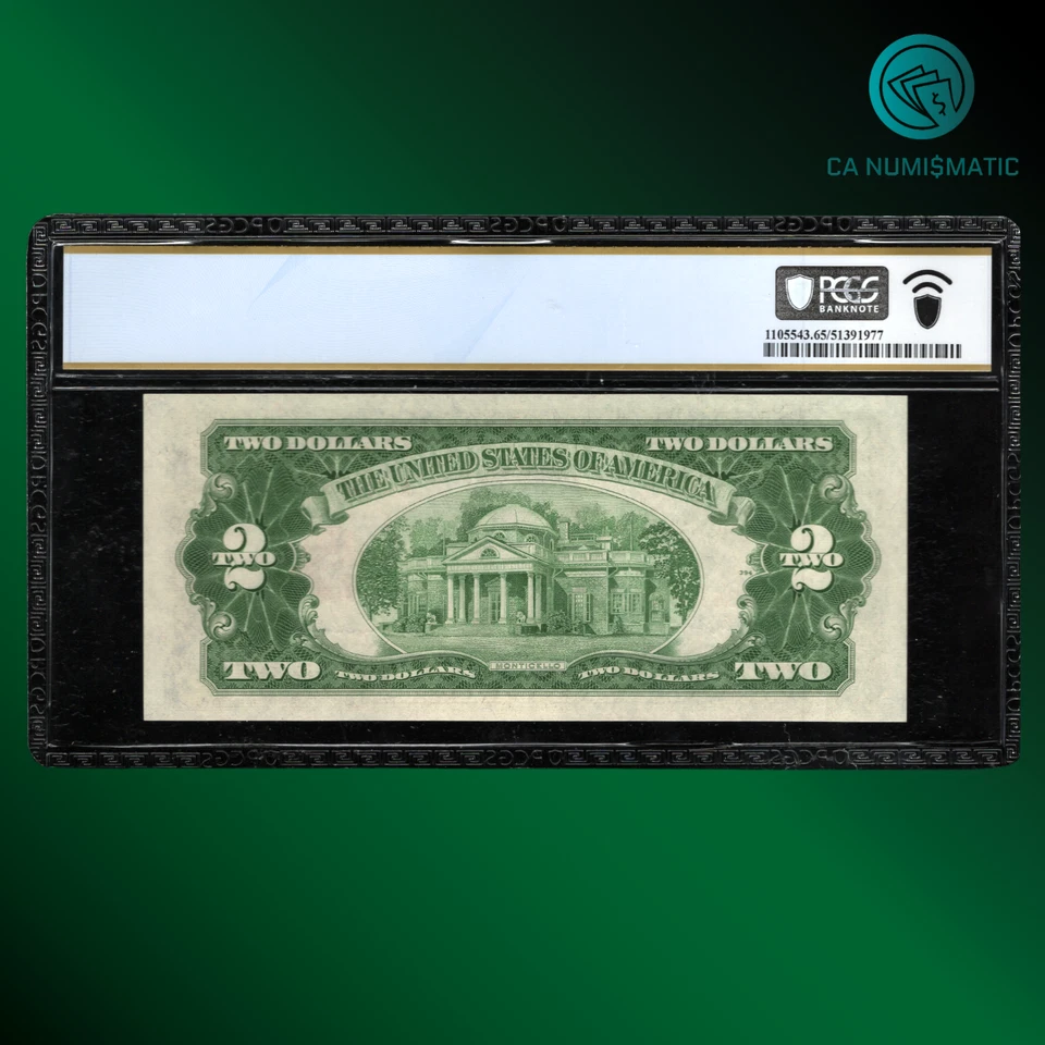 Fr.1510 1953A $2 Legal Tender United States Note "Red Seal" PCGS 65 PPQ, 86395 - Image 2 of 2