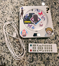 White Portable CD Player with Remote Control, Plays CD Media