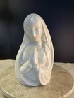 Vintage Haeger Pottery Praying Mother Mary Madonna Planter Cream White 9” Tall