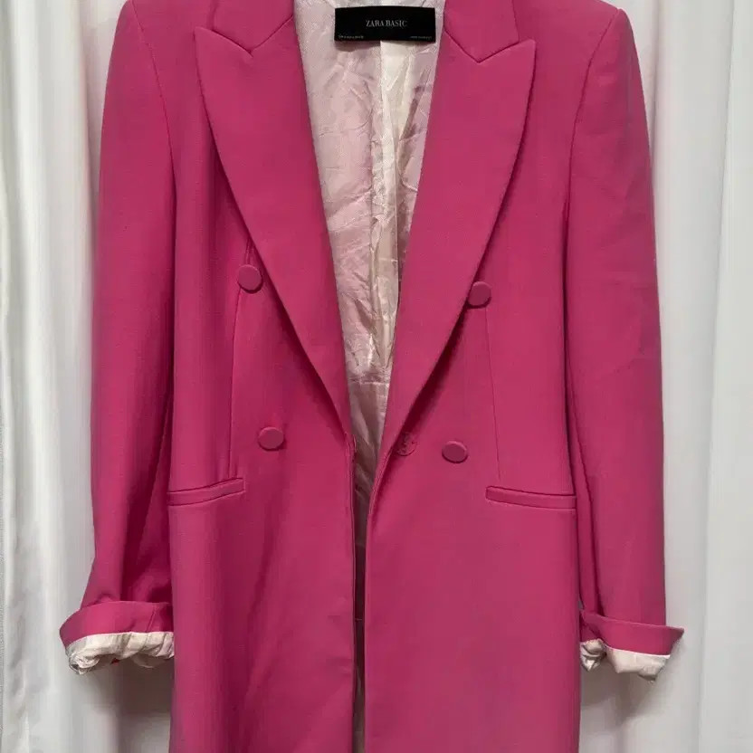 Zara Basic Double Button Pink Jacket Women - image 8