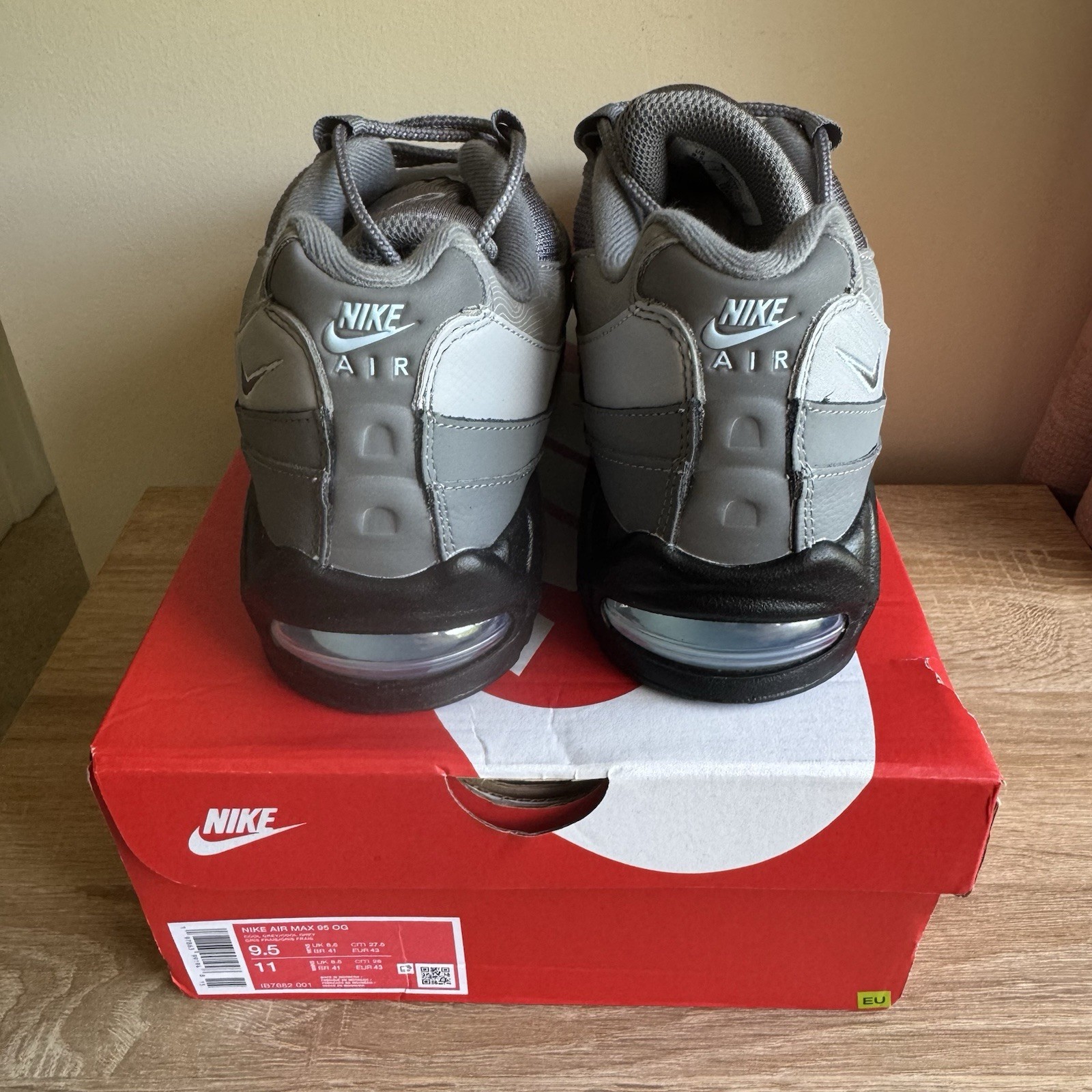 NIKE AIR MAX 95 OG COOL GREY, UK 8.5, RRP£175, IB7682-001, NEW. image 6