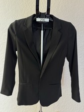 H M Womens Size 2 Black Blazer Button Closure Pockets Lined Business Casual EUC