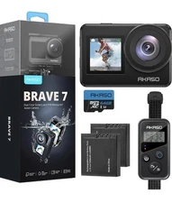 AKASO Brave 7 Action Camera 4K30FPS 20MP with 64GB U3 MicroSDXC Memory Card, ...