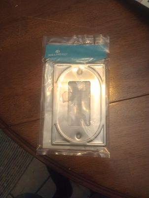 #ad brushed nickel GFI for rocket outlet cover $5.00