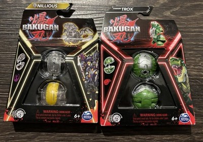 Bakugan Battle League Titanium Trox And Nillious.  A Set Of 2 New In Package