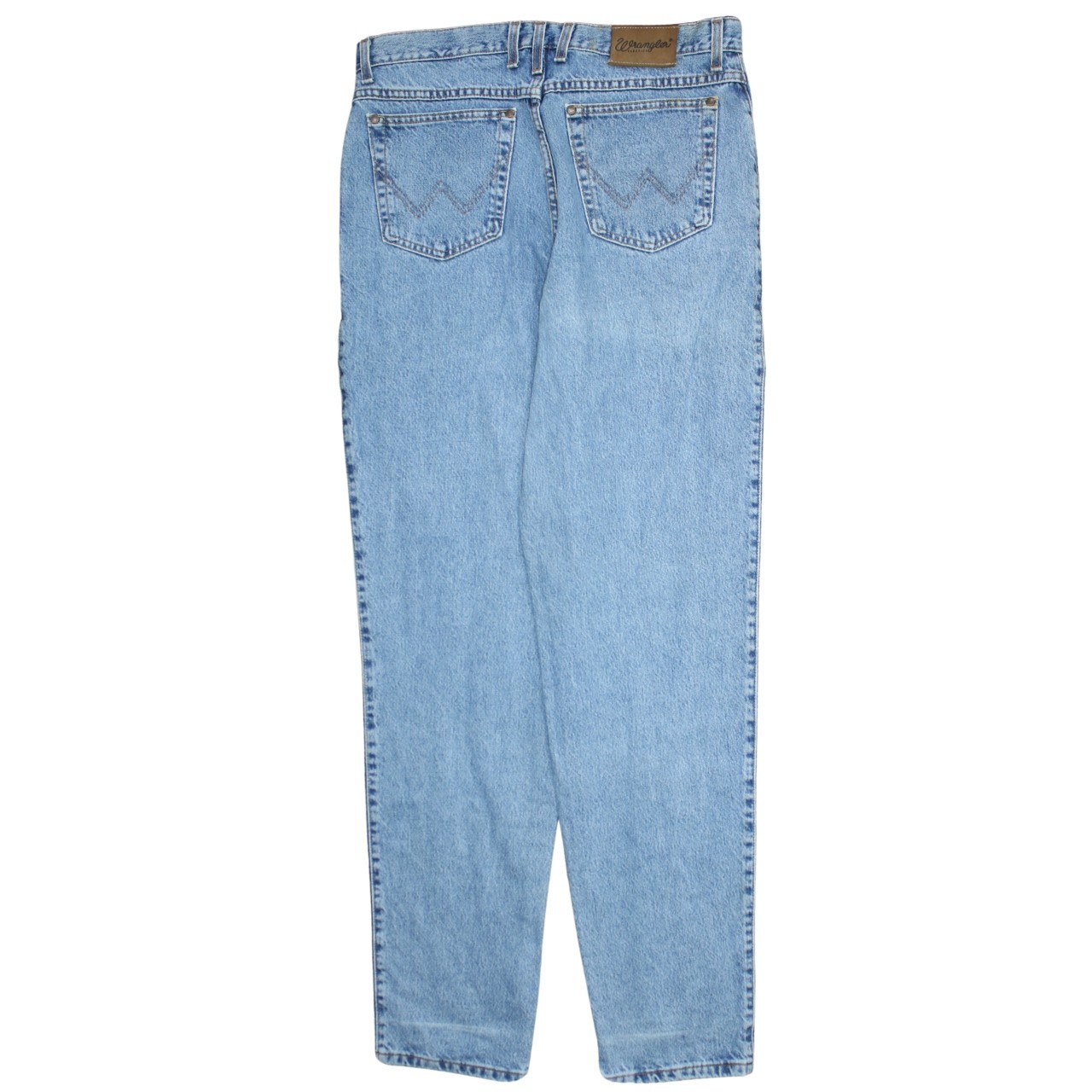Wrangler Mens Jeans Light Blue Denim Relaxed Straight Leg Zip Fly 5 Pocket XL