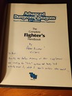 AD&D Complete Fighter's Handbook UNIQUE Signed+custom insight Aaron Allston TSR  — photo 1