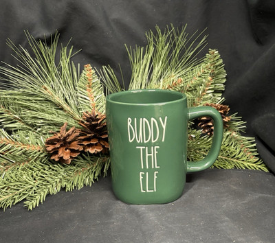 Rae Dunn Green BUDDY THE ELF Artisan Collection Coffee Mug