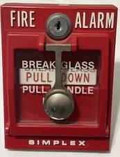 Simplex 4251-30 Fire Alarm Pull Station With Break Glass USED