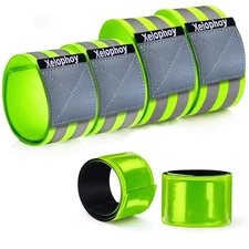 Reflective Band for Night Running Walking, 6 PCS Premium Reflective Bands for Ar