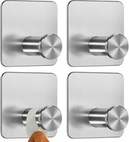 Selbstklebende Haken Handtuchhaken Ohne Bohren Silber 4 StüCk FüR Bad KüChe BüRo