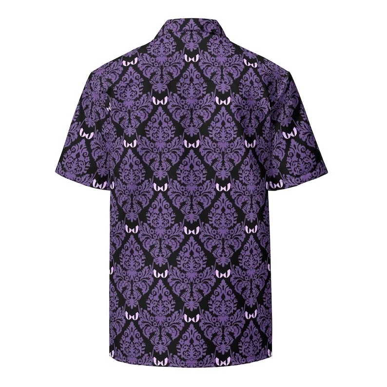 Haunted Mansion Hawaiian Shirt, Goth Disney Hawaiian Button Up