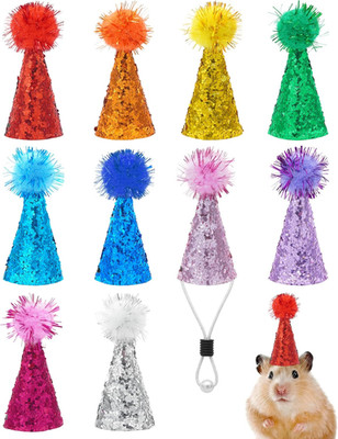10 Pack Hamster Hats Tiny Hats for Snakes Hedgehog Lizard Reptile Mini Animal Fi