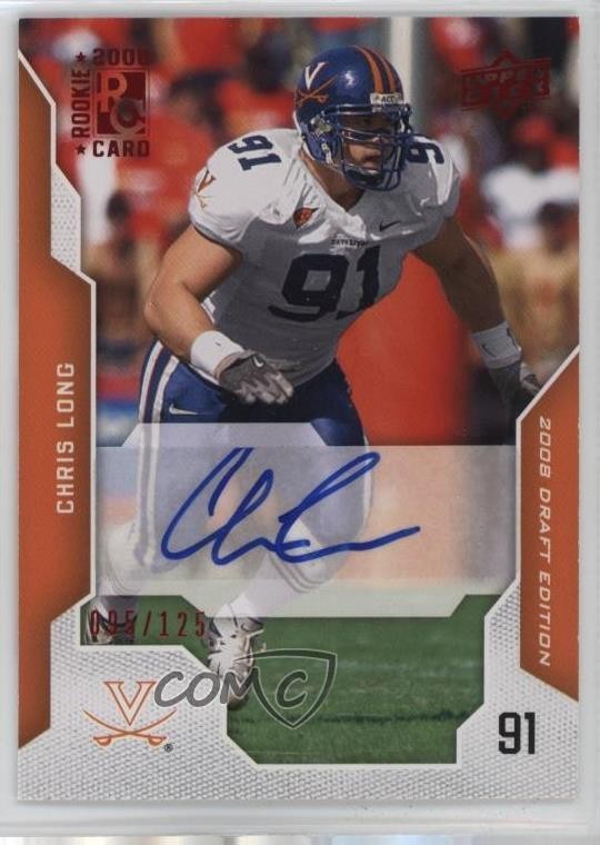 Chris Long Upper Deck Draft Edition #17 Autograph-Red