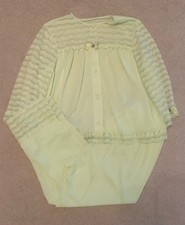 Vintage NWOT 1950s Sears Yellow Green Pajama Set Size 38 Coquette Cottagecore