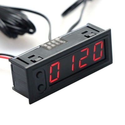 DC 12V Multi-function Clock Car Temperature Battery Monitor Voltage Volt Meter