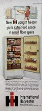 1954 International Freezer Upright Extra Food Space Leading Worlds VTG Print Ad