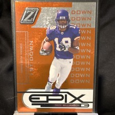 ORANGE 1/1000 • 05 Donruss Zenith • Epix Troy Williamson #E-7 1st Down Orange RC