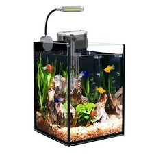 1.5 gallon fish tank starter kits nano glass aquarium with filter led light fo