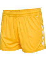 Poly Shorts Hmlcore XK Damen S, Sport Shorts, Gelb, Hummel, Polyester