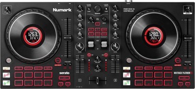 Numark Mixtrack Platinum FX 4-Deck DJ-Controller Jowheel-Display Effektpaddeln
