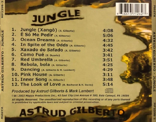 ASTRUD GILBERTO Jungle CD - Image 2 of 2