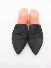 Jenni Kayne Pointed Toe Slide On Mule Women's EU 39 Black Oiled Leather