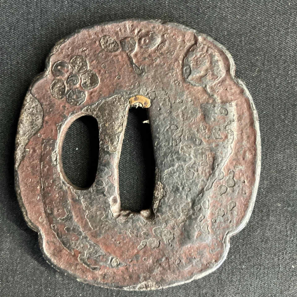 Японский самурай меч цуба винтажный антиквариат - Изображение 4 из 4