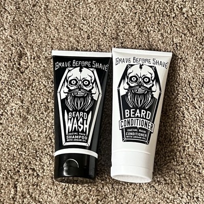 GRAVE BEFORE SHAVE  Beard Facial Hair Wash Shampoo & Conditioner 6Oz Barber Shop