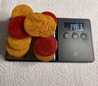 Vintage Bakelite 30-piece Yellow & Red Backgammon Chips Translucent & Marbled — photo 5