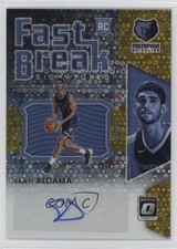2021 Donruss Optic Fast Break Signatures Gold Prizm 3/10 Santi Aldama Auto r7d