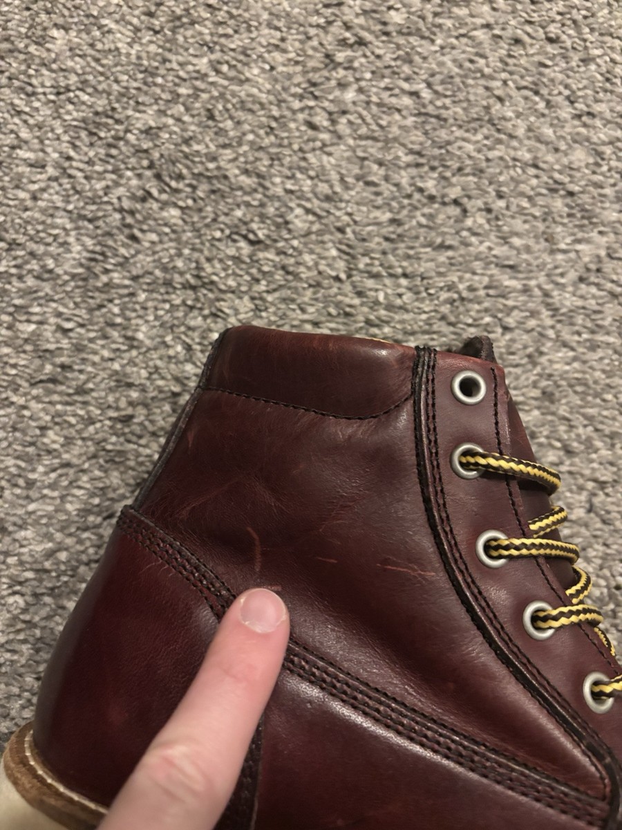 PAJAR Oxblood Logger Faux Fur Waterproof Leather Boots Mens  display picture 1